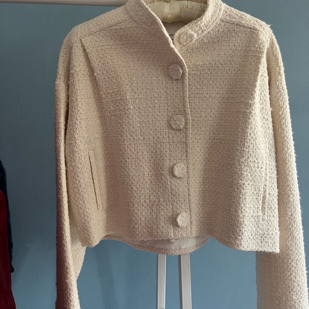 Rebecca Taylor ivory cropped boucle jacket, mint condition